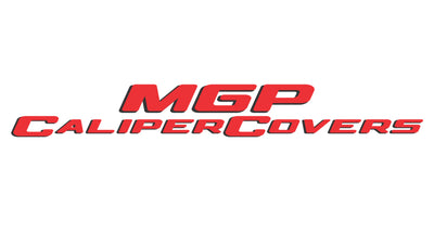 MGP 4 Caliper Covers Engraved Front & Rear Raptor Red finish silver ch