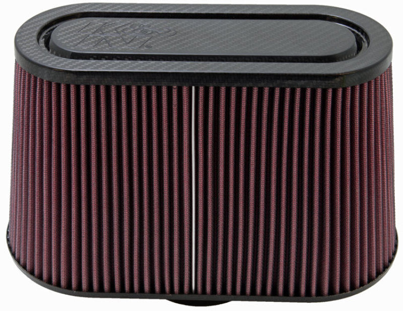K&amp;N Universal Filter with Carbon Fiber Top &amp; Base-12in Base O/S Length x 6in Base O/S Width x 7in H