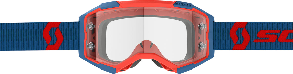 Fury Goggle Drk Blue/Neon Red Clear Works