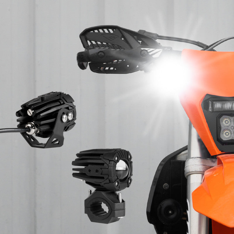 XK Glow 2in Dual Mode LED Driving Light Kit for Motorcycles, UTVs &amp; ATVs