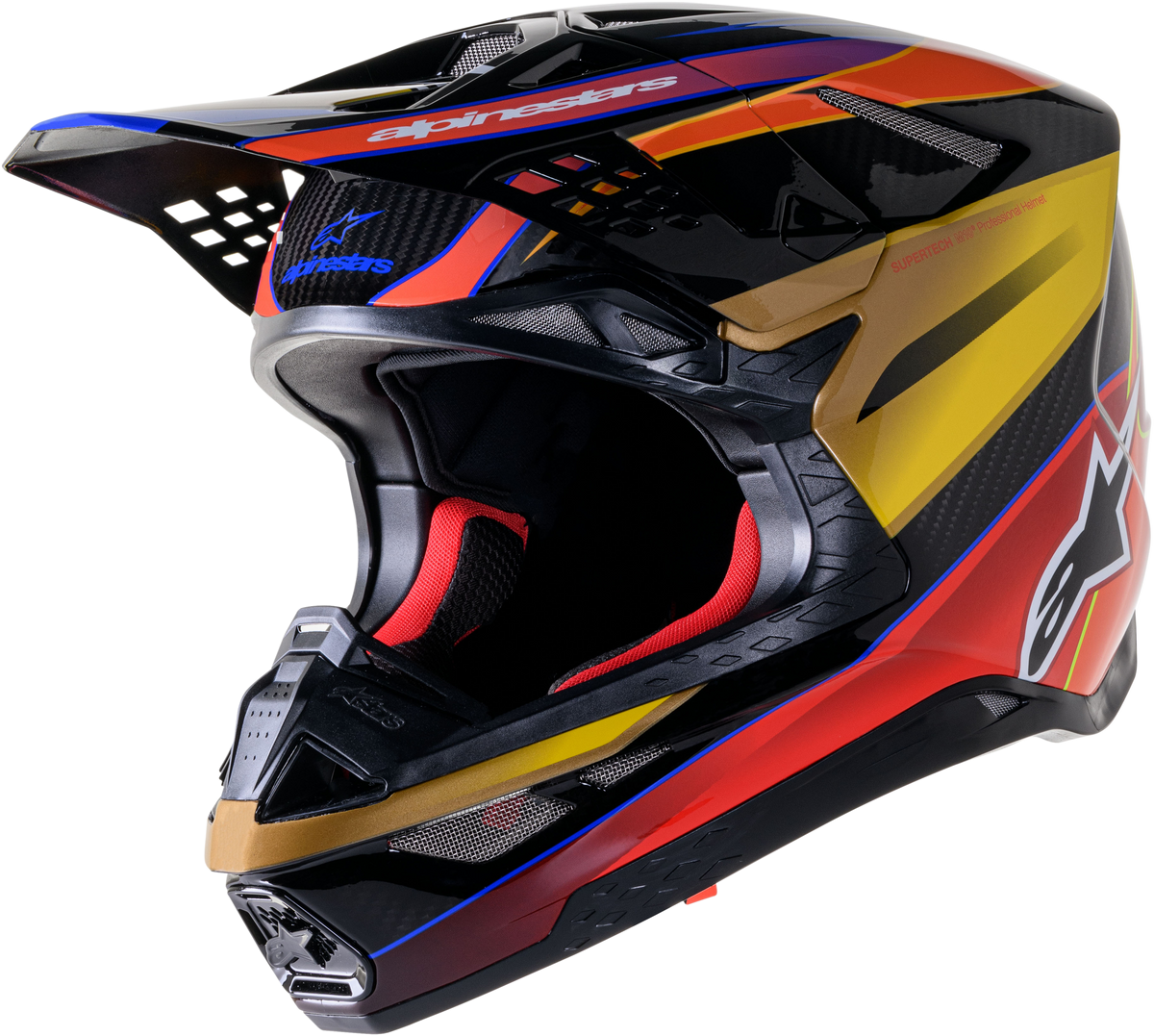 Supertech S M10 Era Helmet Gold Ylw/Rio Red Glossy Sm