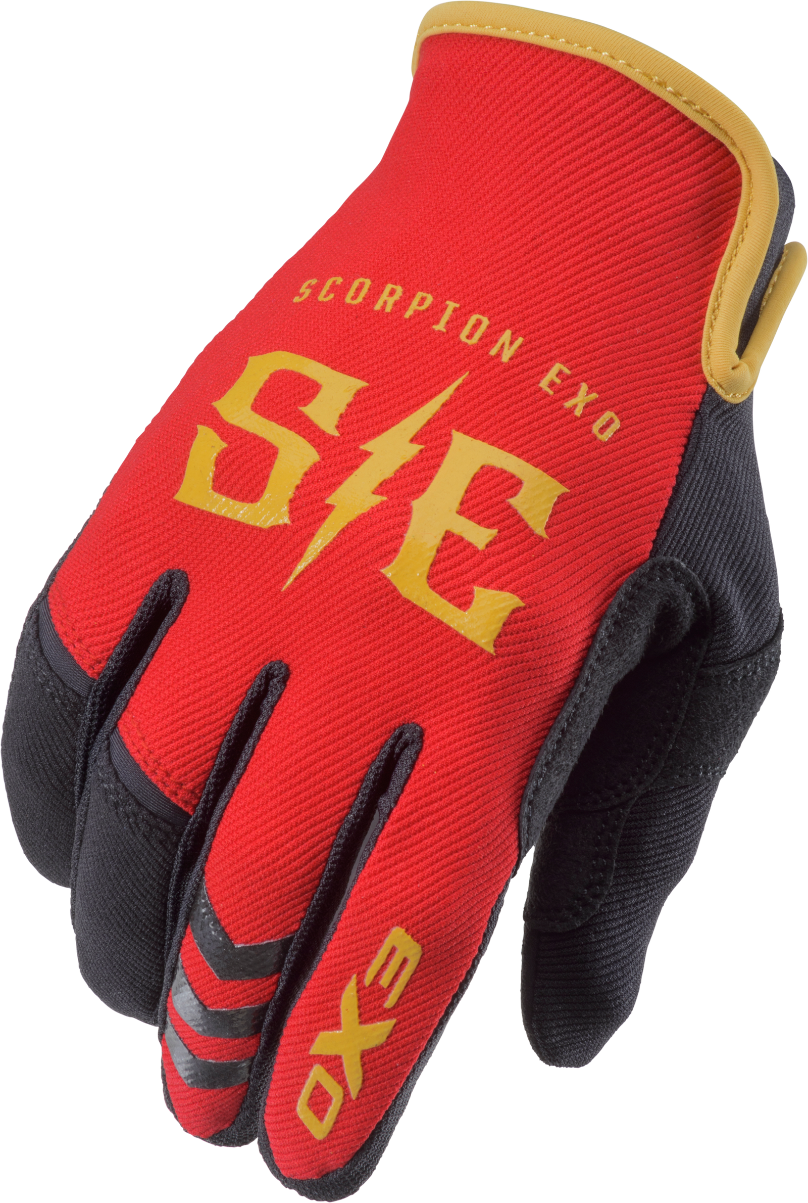Air Stretch Gloves Charge Red/Gold 3x