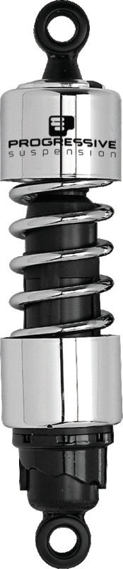 Progressive Harley 412 Series Shocks 12.6in - Chrome