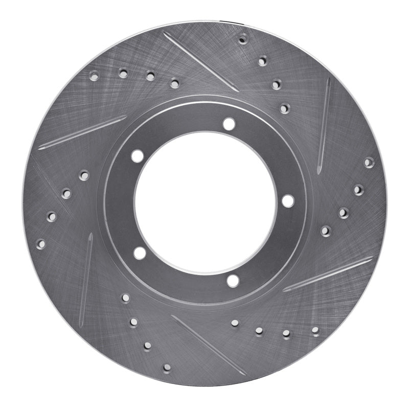 R1 67-88 Porsche 911 Front Right Drilled &amp; Slotted Silver Brake Rotor