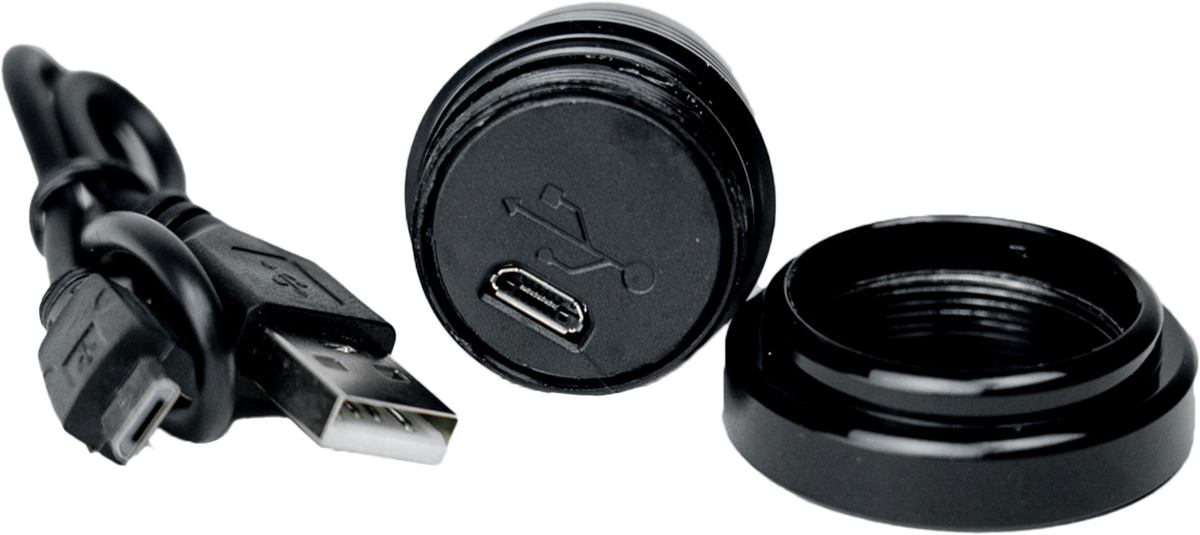 Stick On Led Dome Light Usb Rechargeable  Black