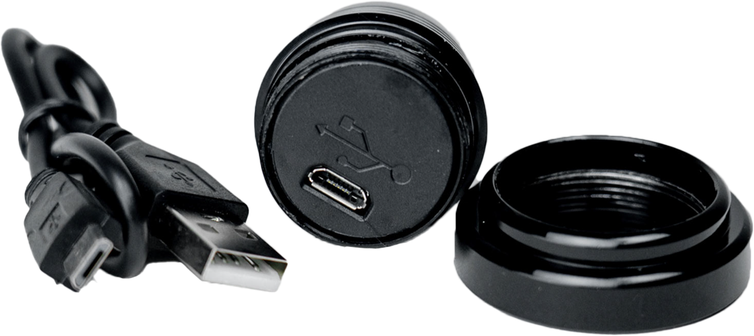 Stick On Led Dome Light Usb Rechargeable  Black