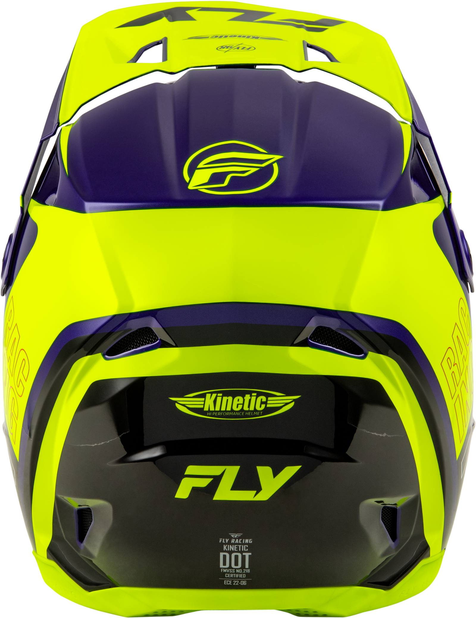 Kinetic Rally Helmet Hi Vis/Blue/Black 2x