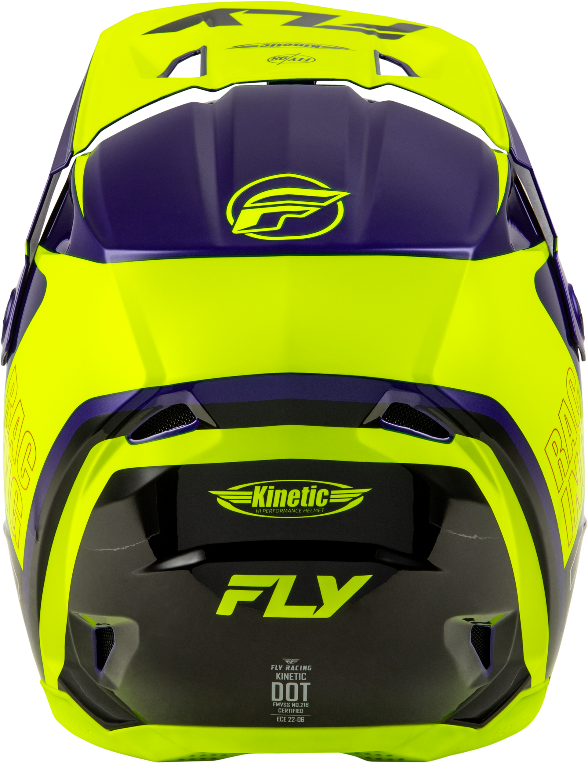 Kinetic Rally Helmet Hi Vis/Blue/Black Lg