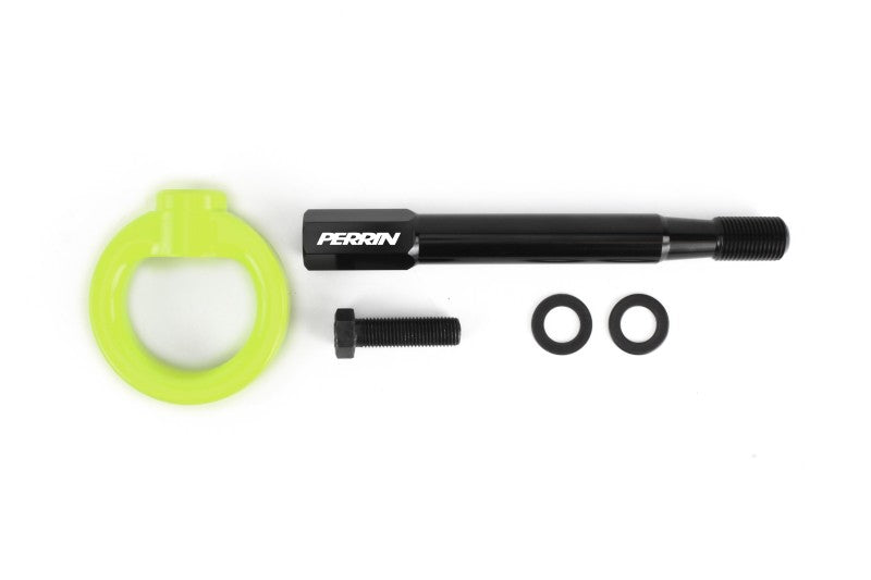 PERRIN 13-25 Subaru BRZ / 13-20 Scion FRS & Toyota 86 / 22-25 GR86 Tow Hook Kit (Rear) - Neon Yellow
