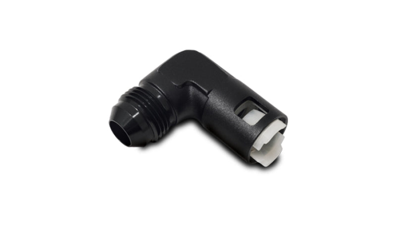 Vibrant 90 Degree Aluminum AN to Female Quick Connect -6AN - 0.3125in Hose Size