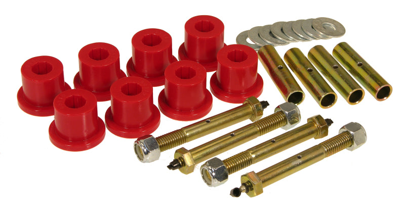 Prothane 87-96 Jeep YJ Front &amp; Rear Main Spring Eye Bushings - Red
