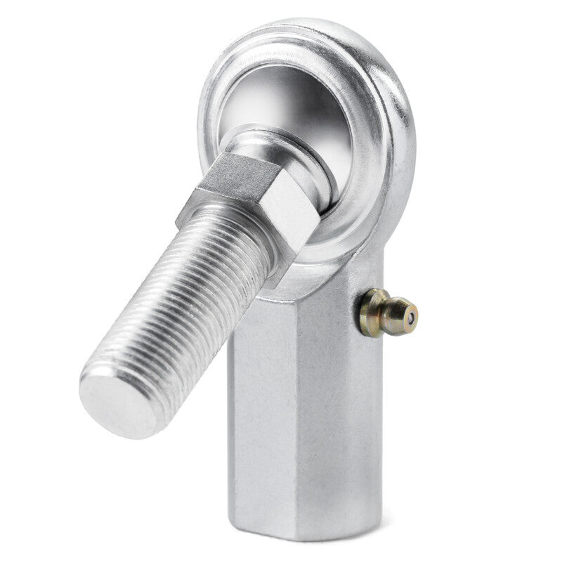 QA1 C Series 2-Pc Rod End - Female/Right Hand - .375in Bore x 3/8-24 w/Stud &amp; Zerk - Carbon Steel