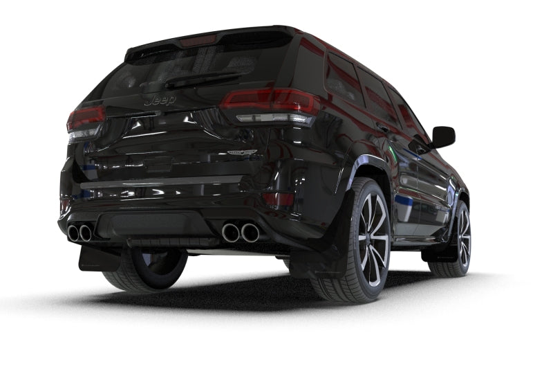 Rally Armor 18-22 Jeep Grand Cherokee SRT Trackhawk Black UR Mud Flap - Metallic Black Logo
