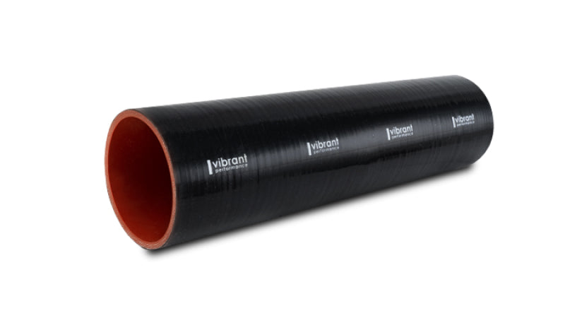 Vibrant Silicone Straight Hose Coupler 6.00in ID x 12.00in Long - Gloss Black
