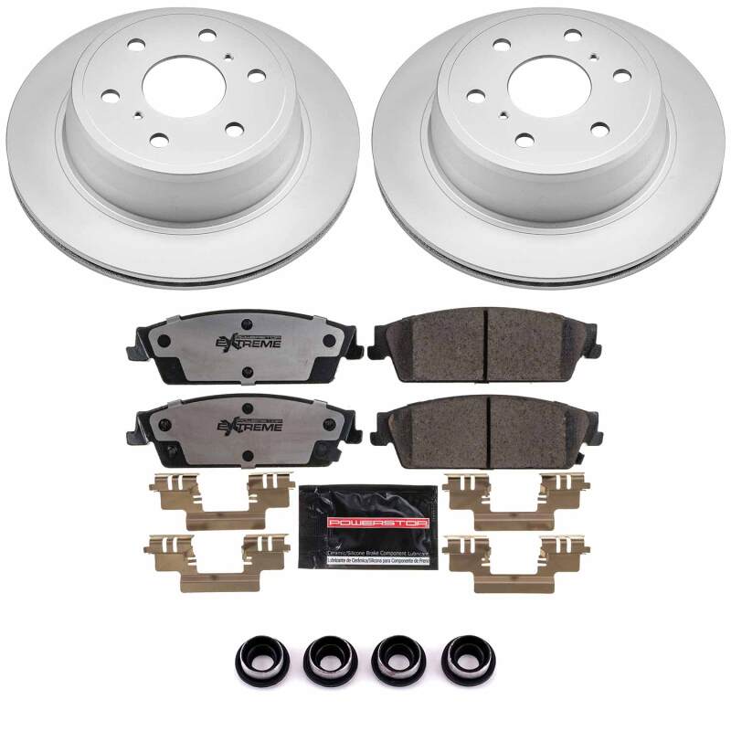 Power Stop 07-14 Cadillac Escalade Rear Z36 Coated Truck &amp; Tow Brake Kit