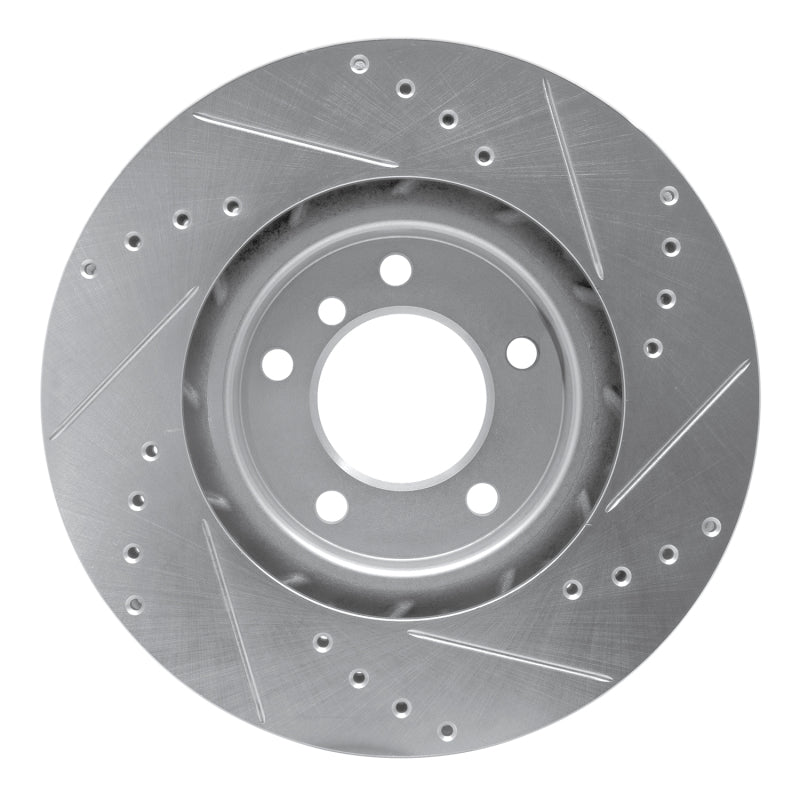 R1 95-99 BMW M3 E36 Right Front Drilled & Slotted Silver Brake Rotor