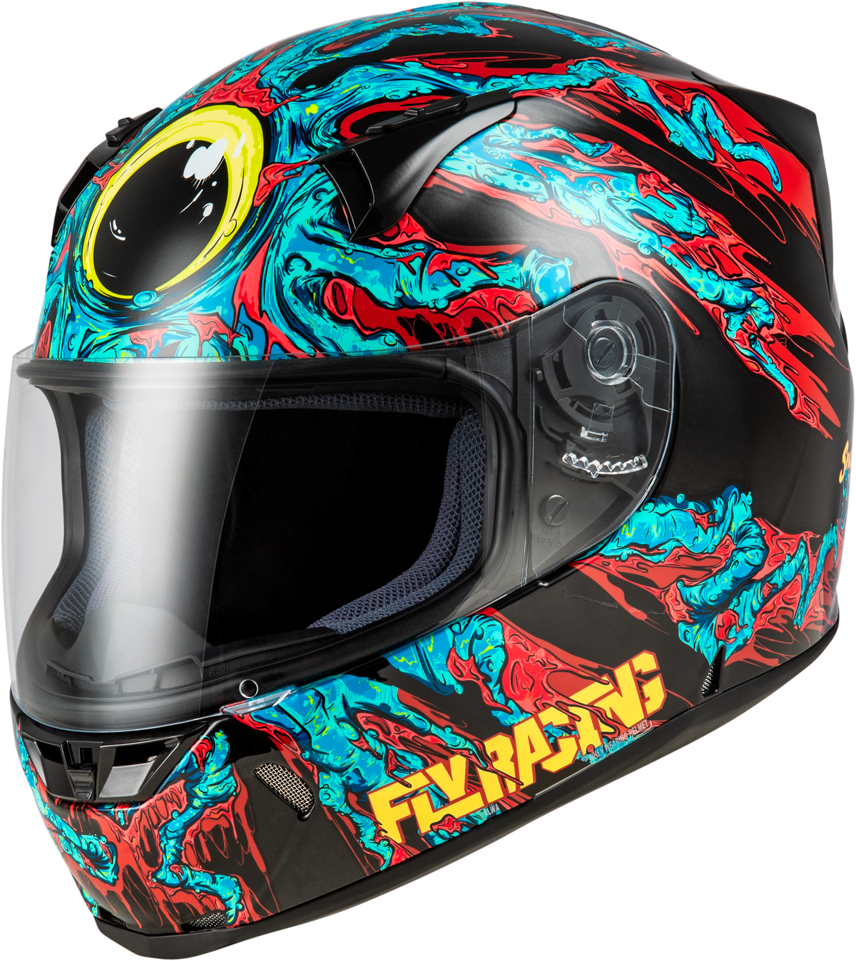 Revolt Space Creep Helmet Light Blue/Black/Red Xs