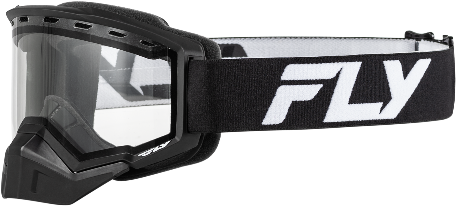 Yth Focus Snow Goggle Blk/Wht W/ Clear Lens