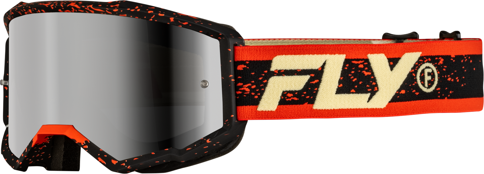 Yth Zone Goggle Blk/Red/Cream W/ Silver Mirror/Smoke Lens