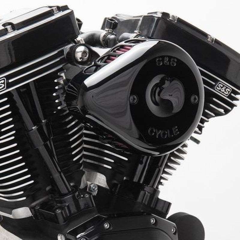 S&amp;S Cycle 2007+ XL Sportster Models Stealth Air Cleaner Kit w/ Gloss Black Mini Teardrop Cover