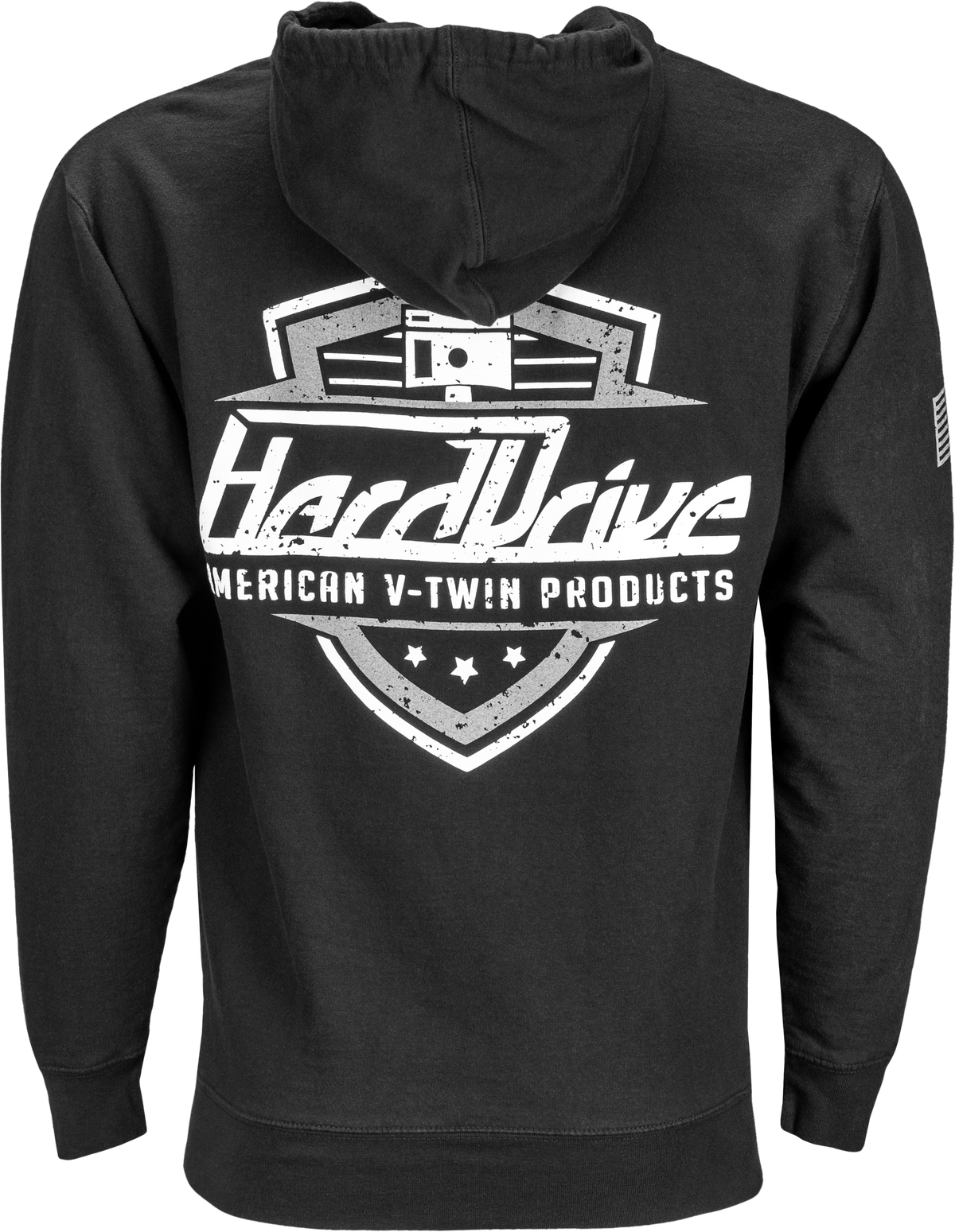 Harddrive Shield Hoodie Black/White Lg