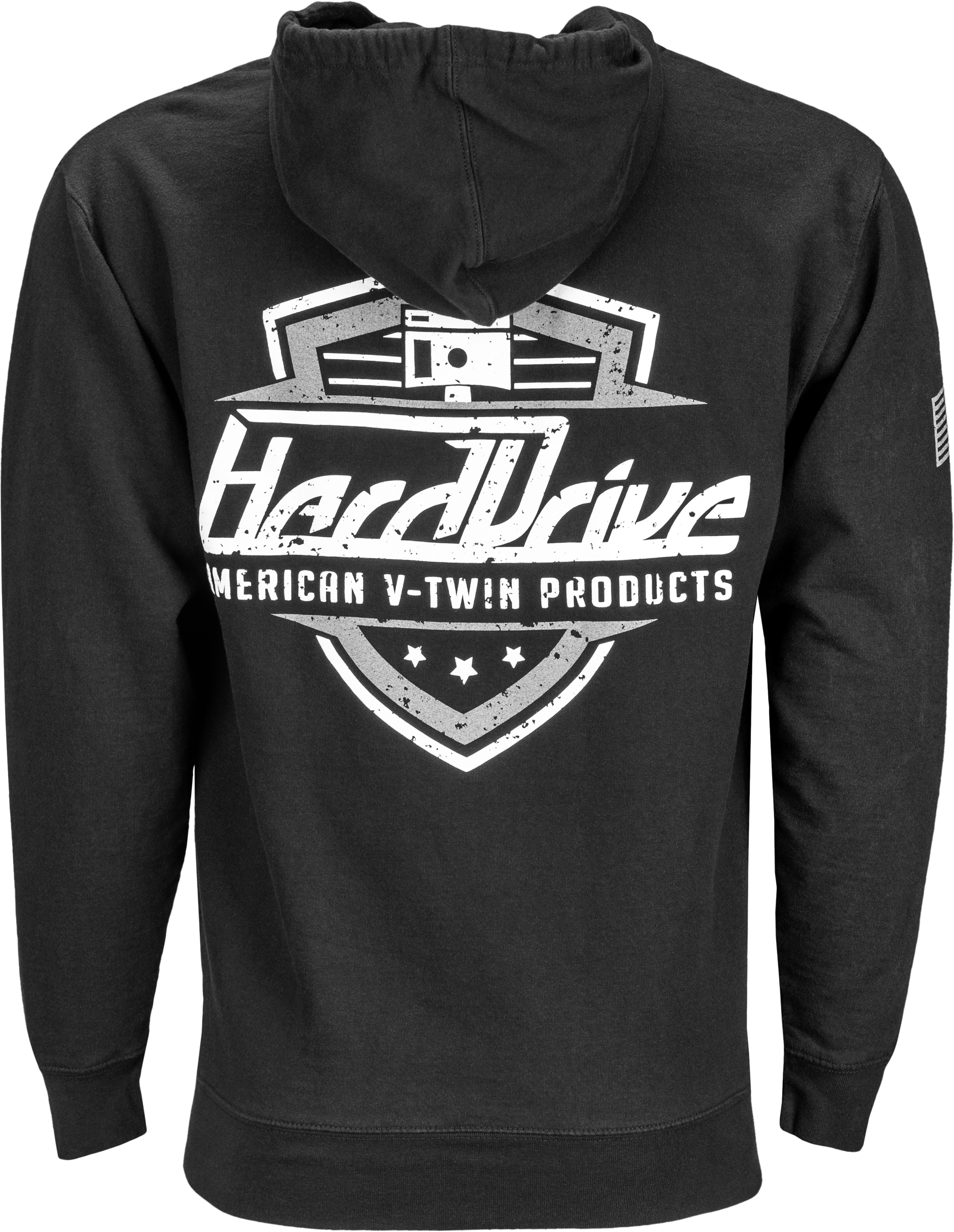 Harddrive Shield Hoodie Black/White 2x