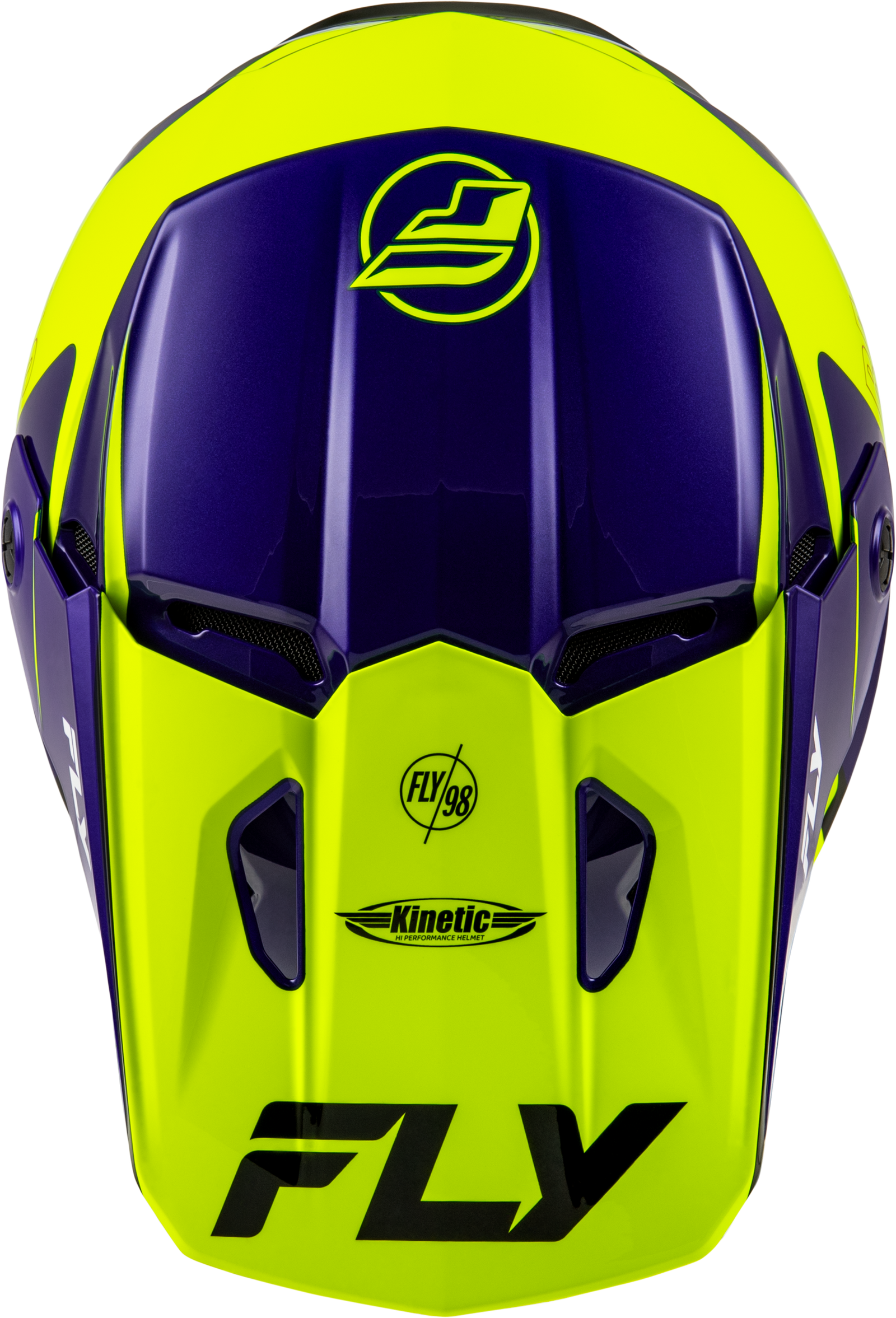 Kinetic Rally Helmet Hi Vis/Blue/Black Lg