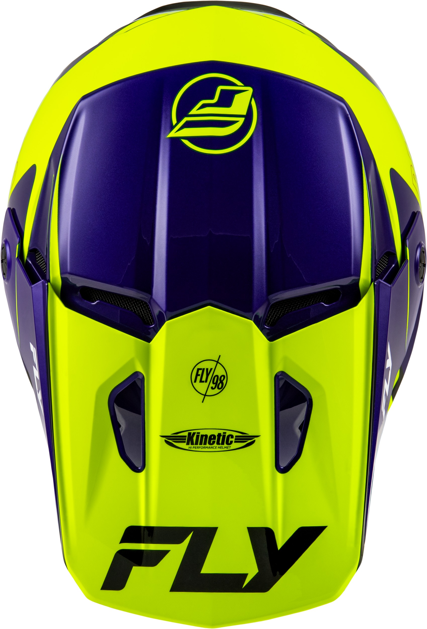 Kinetic Rally Helmet Hi Vis/Blue/Black Lg