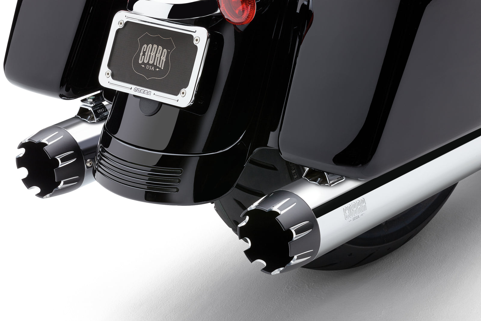 4" Dual Cut Tip Slip On Chrome Flh/Flt 95 16