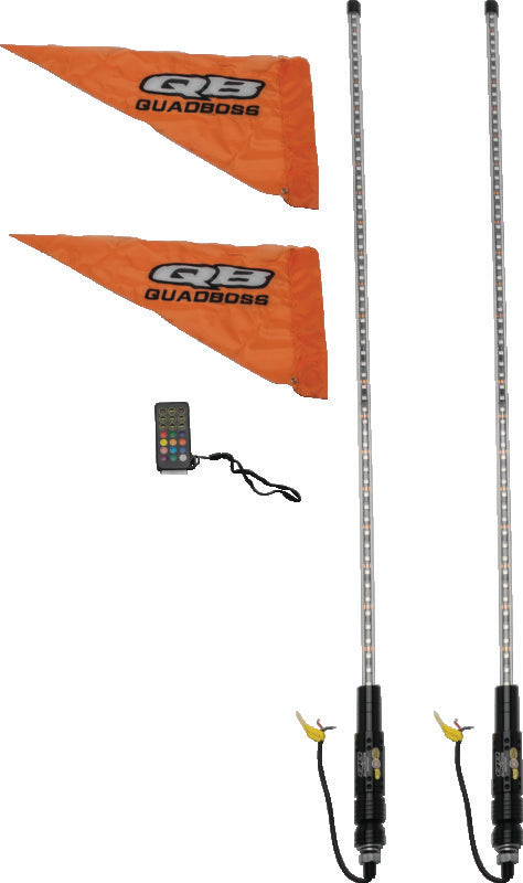 QuadBoss Qb 4Ft Clear Dual Whip Rmte