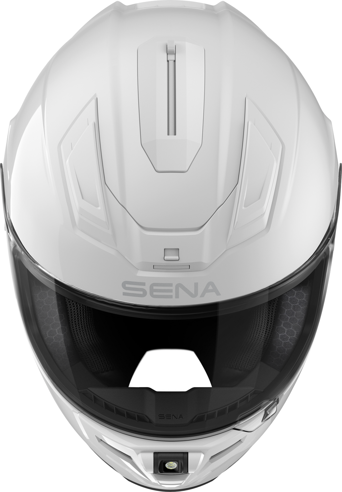 Phantom Ff Mesh Com Helmet Glossy White Lg