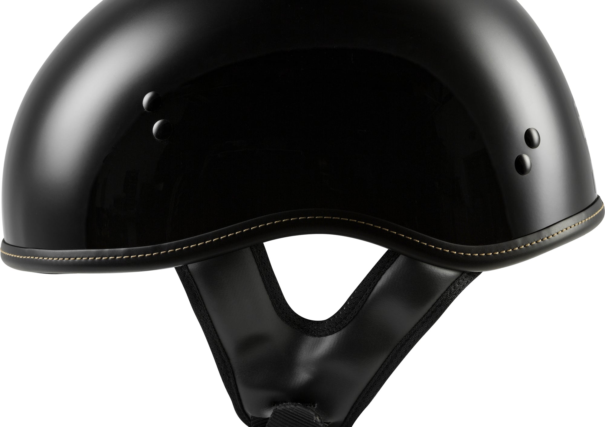.357 Solid Half Helmet Gloss Black Lg
