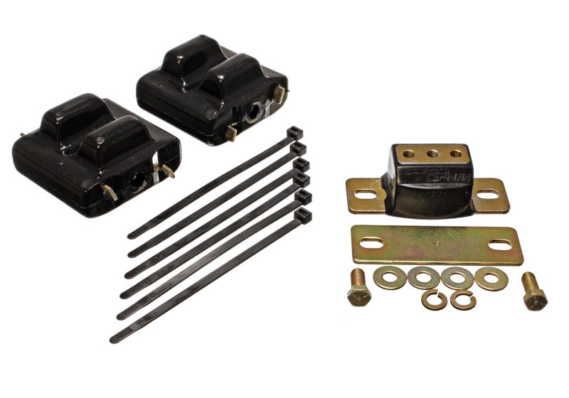Energy Suspension 87-91 Suburban C10-C30 2WD Black Motor &amp; Transmission Mounts-Zinc Finish