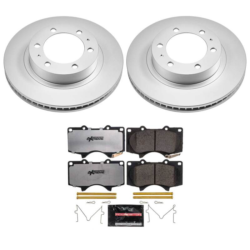 Power Stop 03-09 Toyota 4Runner Front Z36 Coated Truck &amp; Tow Brake Kit