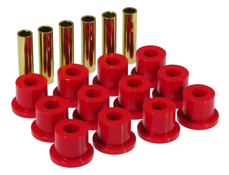 Prothane 67-87 GM Rear Spring &amp; Shackle Bushings (w/ 1.5in Bushings) - Red