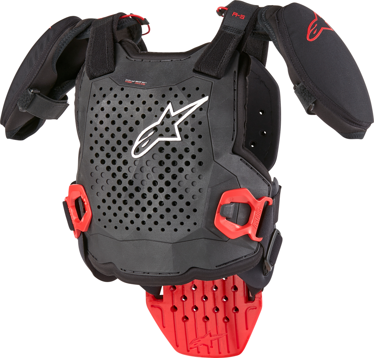 A 5 S Youth Chest Protector Black/White/Red Sm/Md