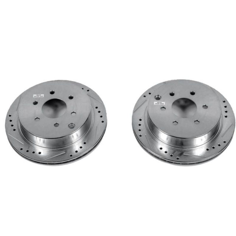 Power Stop 05-19 Nissan Frontier Rear Evolution Drilled &amp; Slotted Rotors - Pair