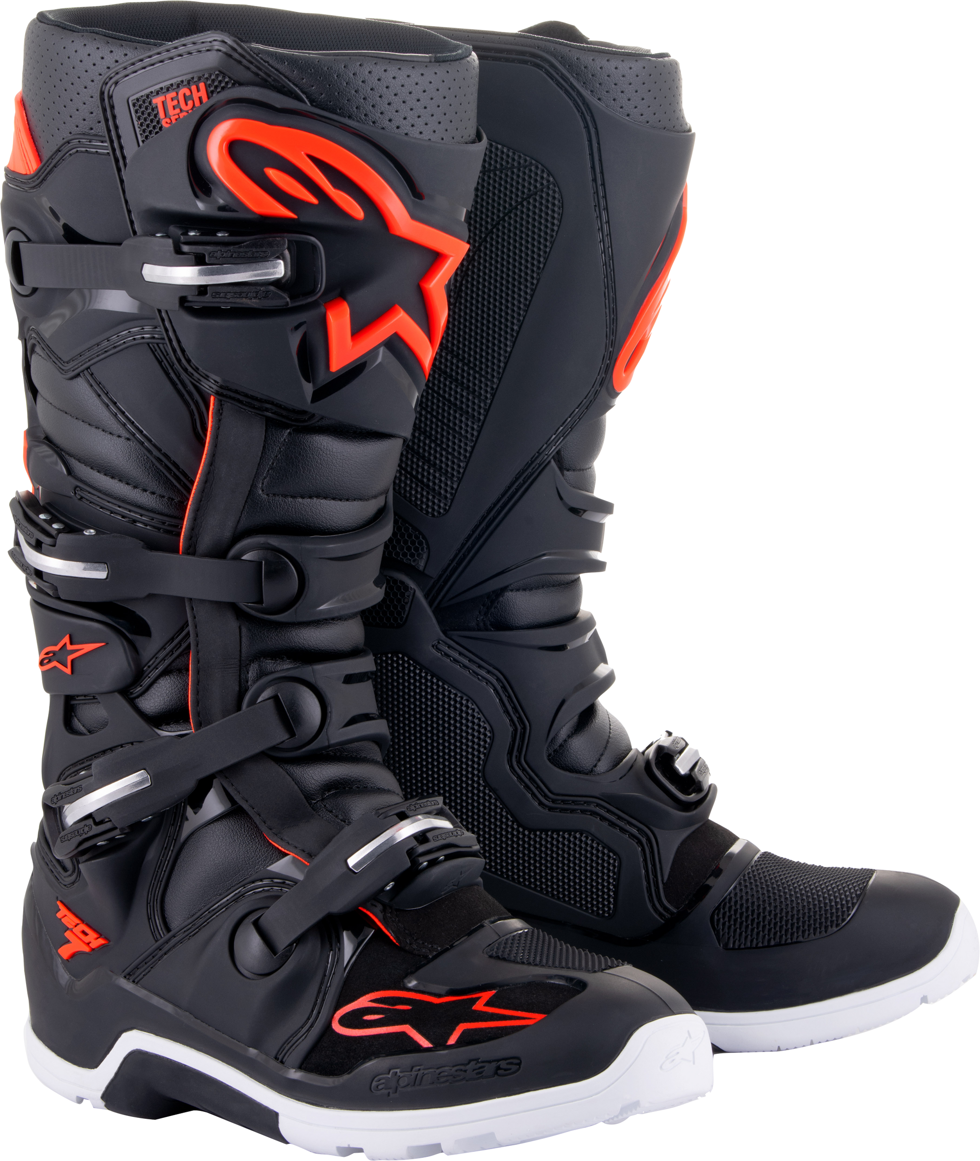 Tech 7 Enduro Boots Black/Red Fluo Sz 5