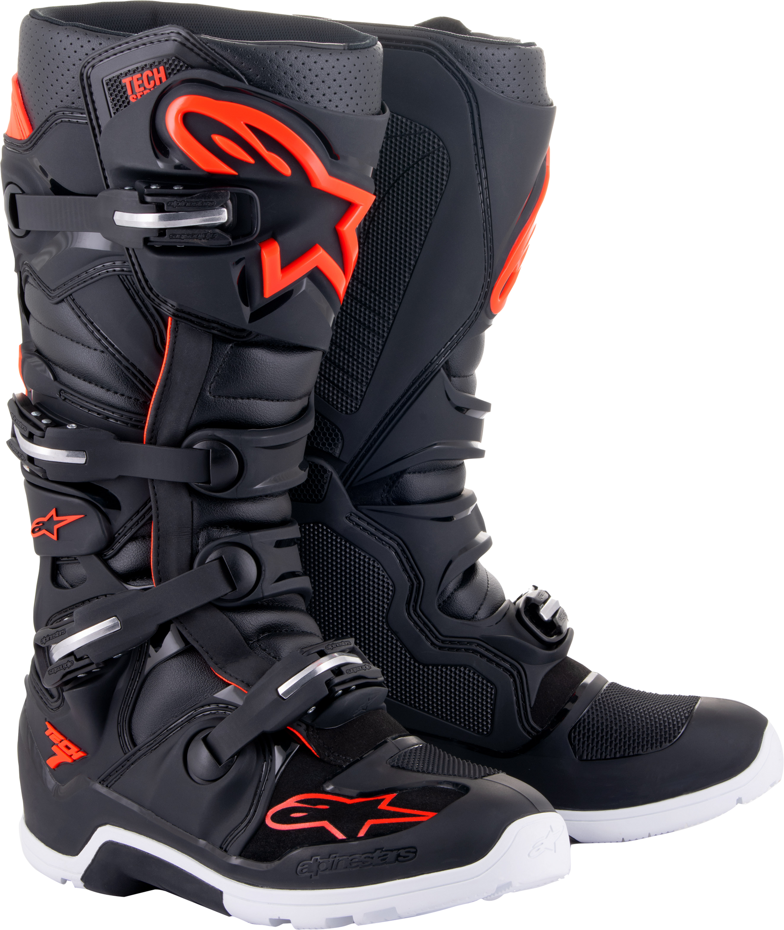 Tech 7 Enduro Boots Black/Red Fluo Sz 6