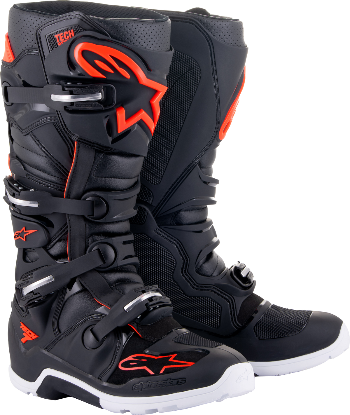 Tech 7 Enduro Boots Black/Red Fluo Sz 9