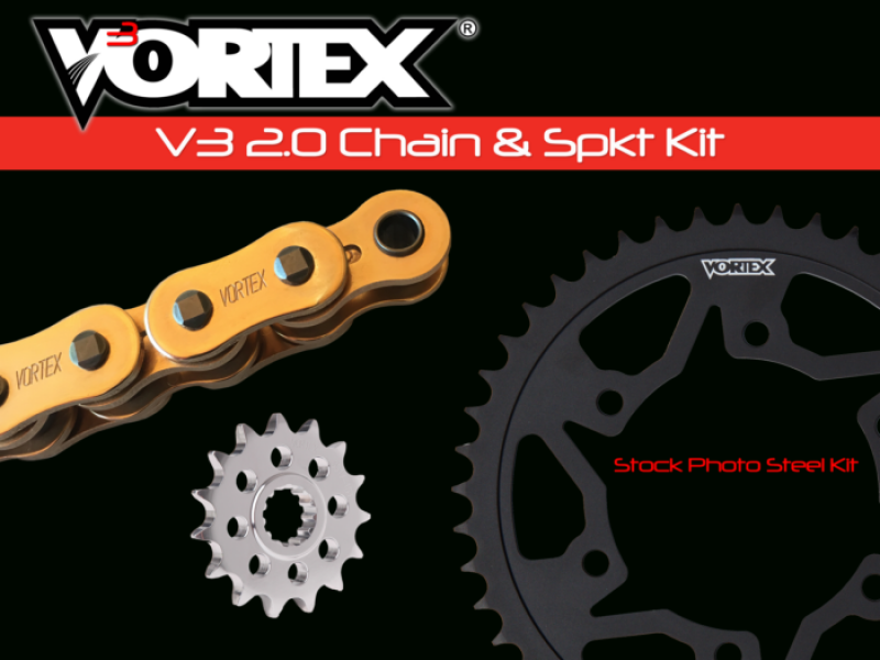 Vortex Racing V3 2.0 Chain and Sprocket Kit 3270-16,435S-46,G520RX3-116- Gold