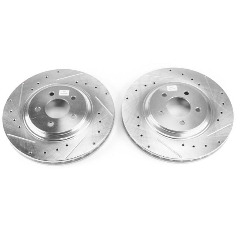 Power Stop 94-01 Ford Mustang Front Evolution Drilled &amp; Slotted Rotors - Pair