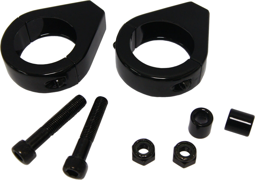 Turnsignal Clamps 41mm Pr Black