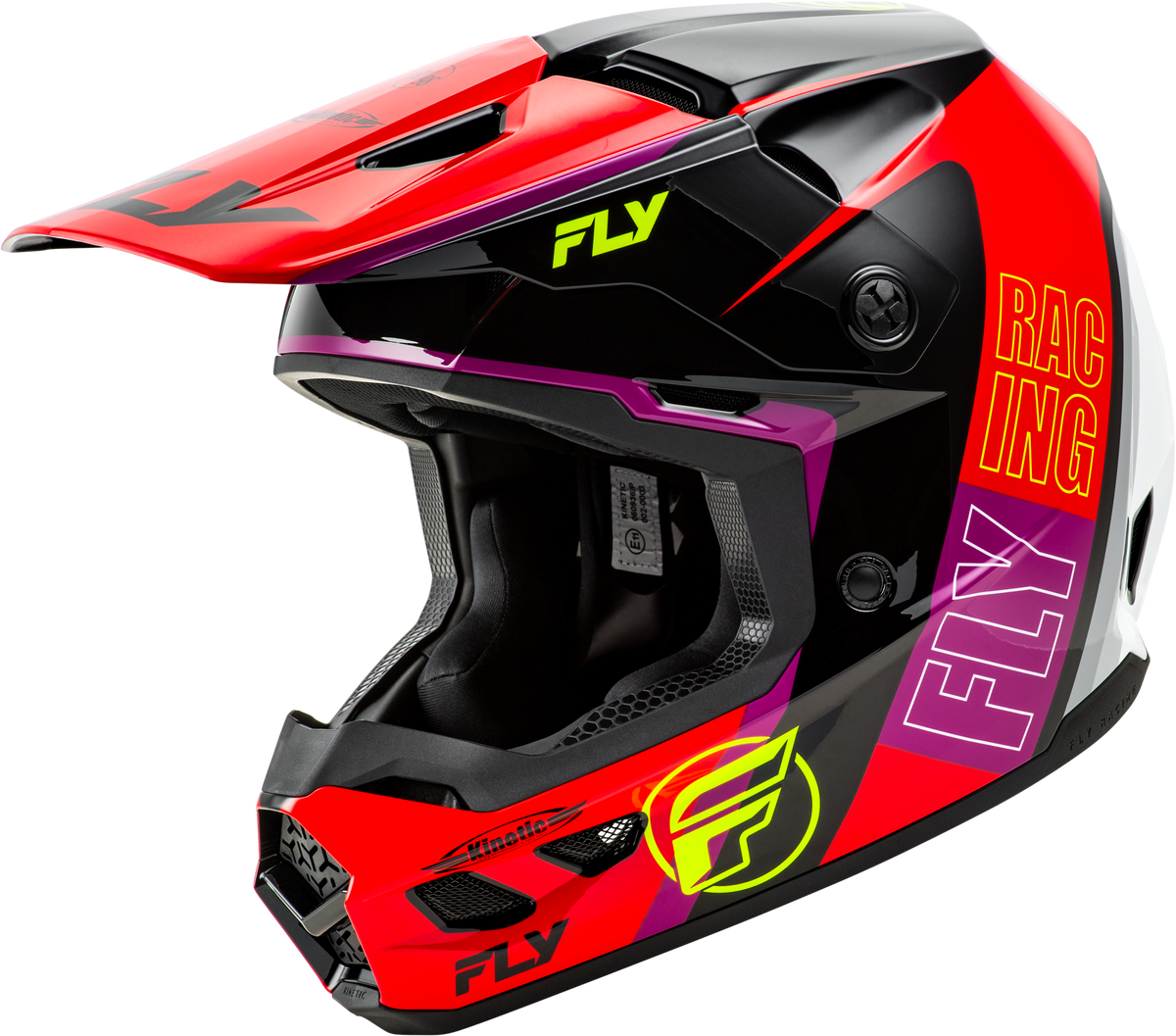Kinetic Rally Helmet Red/Black/White Sm