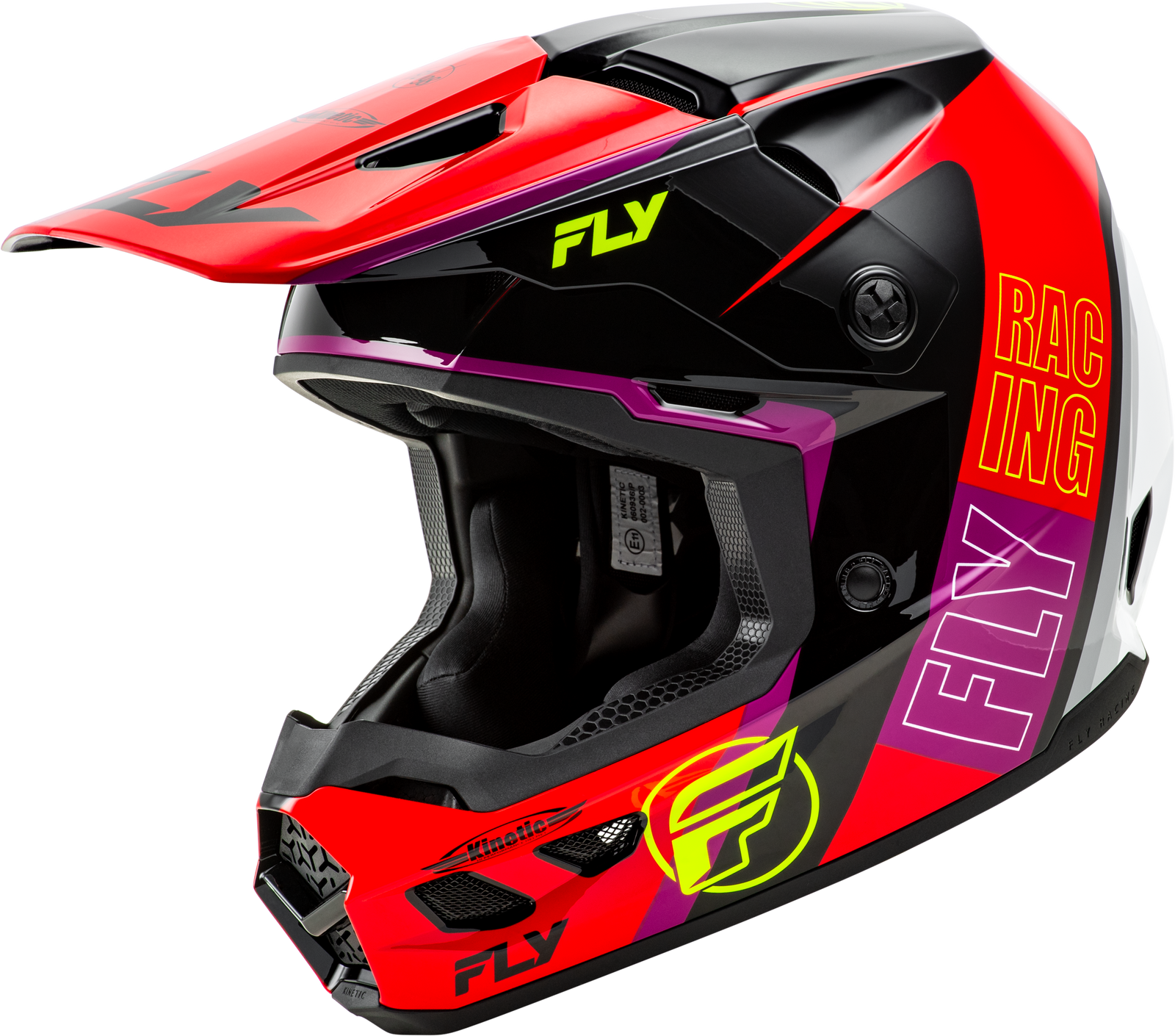Kinetic Rally Helmet Red/Black/White Lg