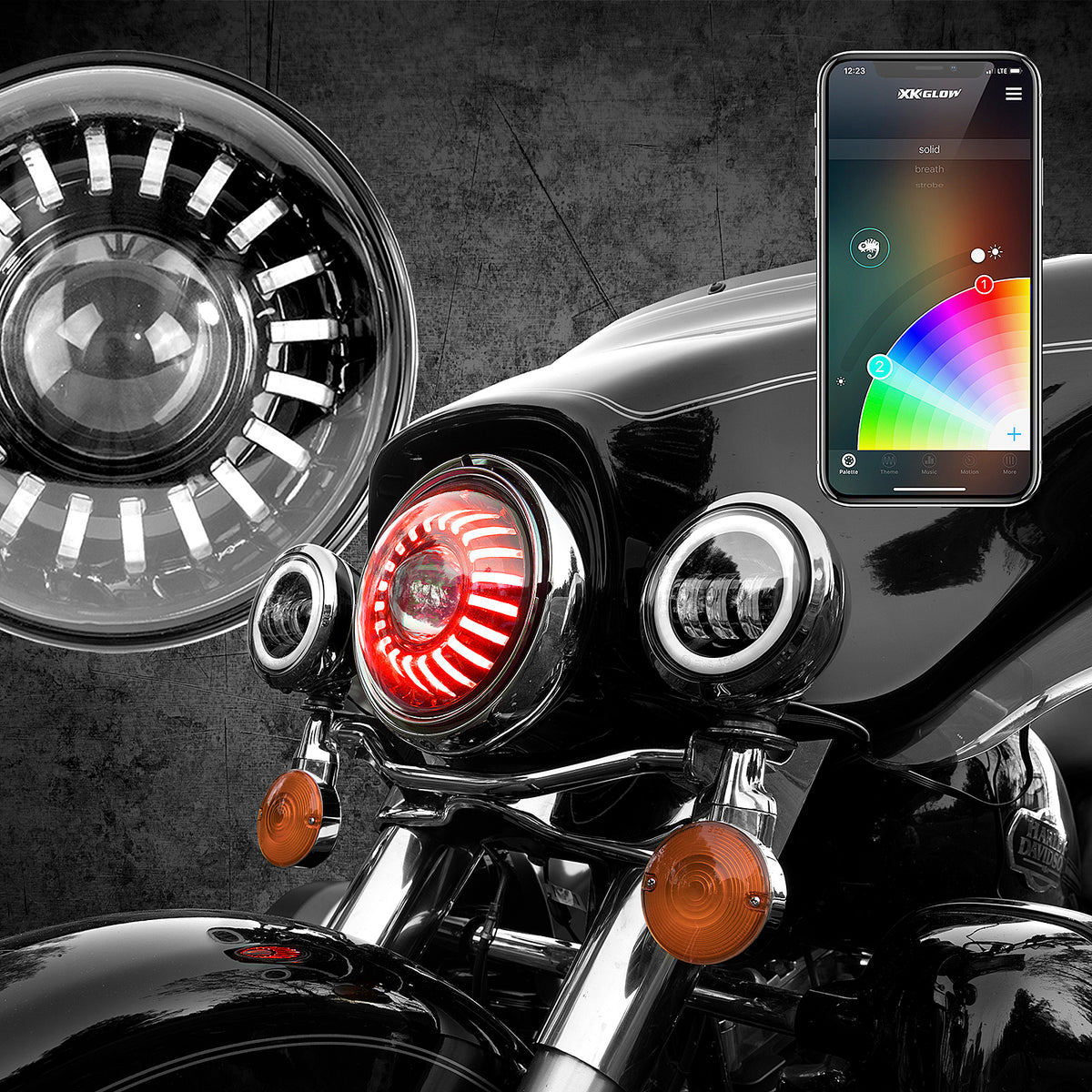 7" Xkchrome Rgb Headlight