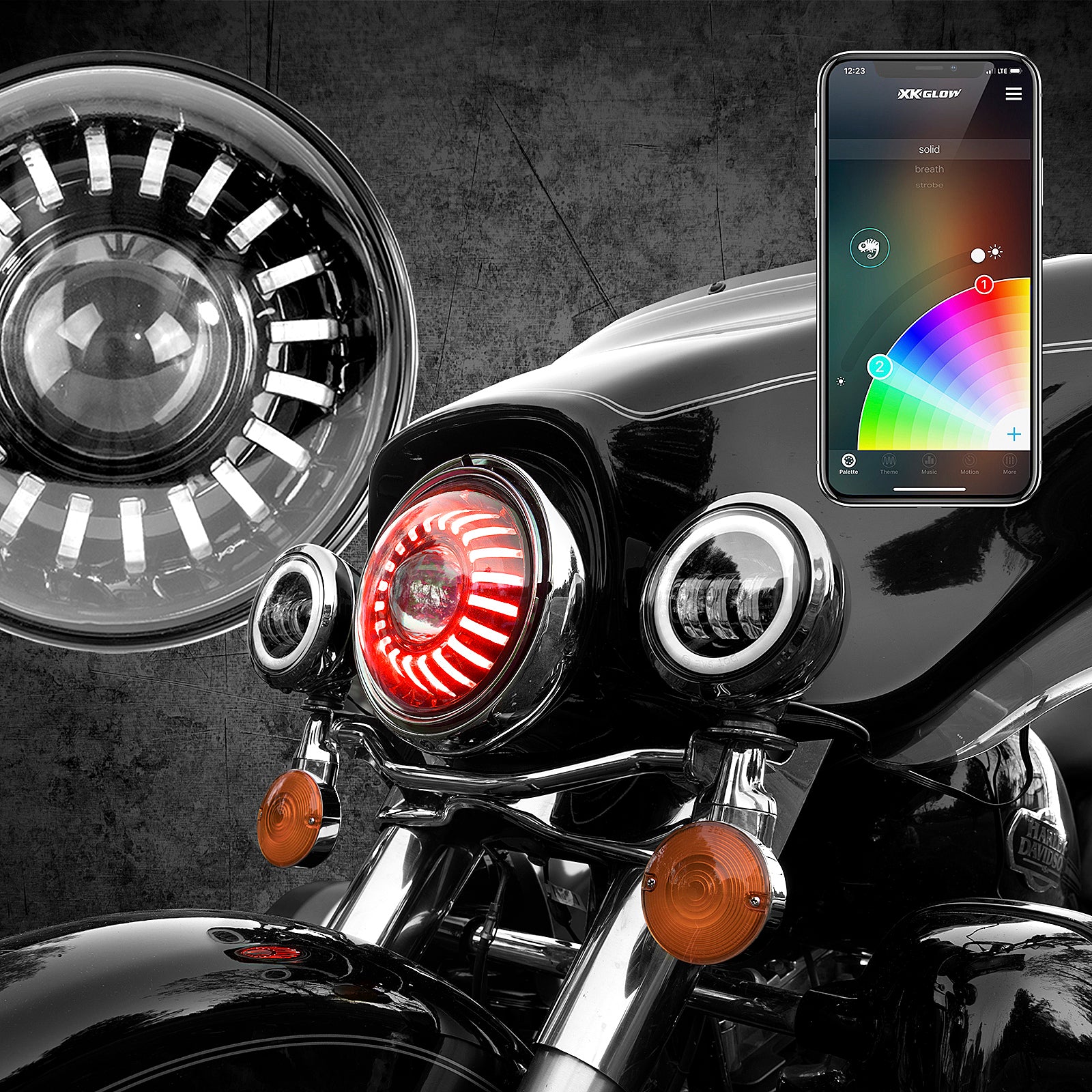 7" Xkchrome Rgb Headlight