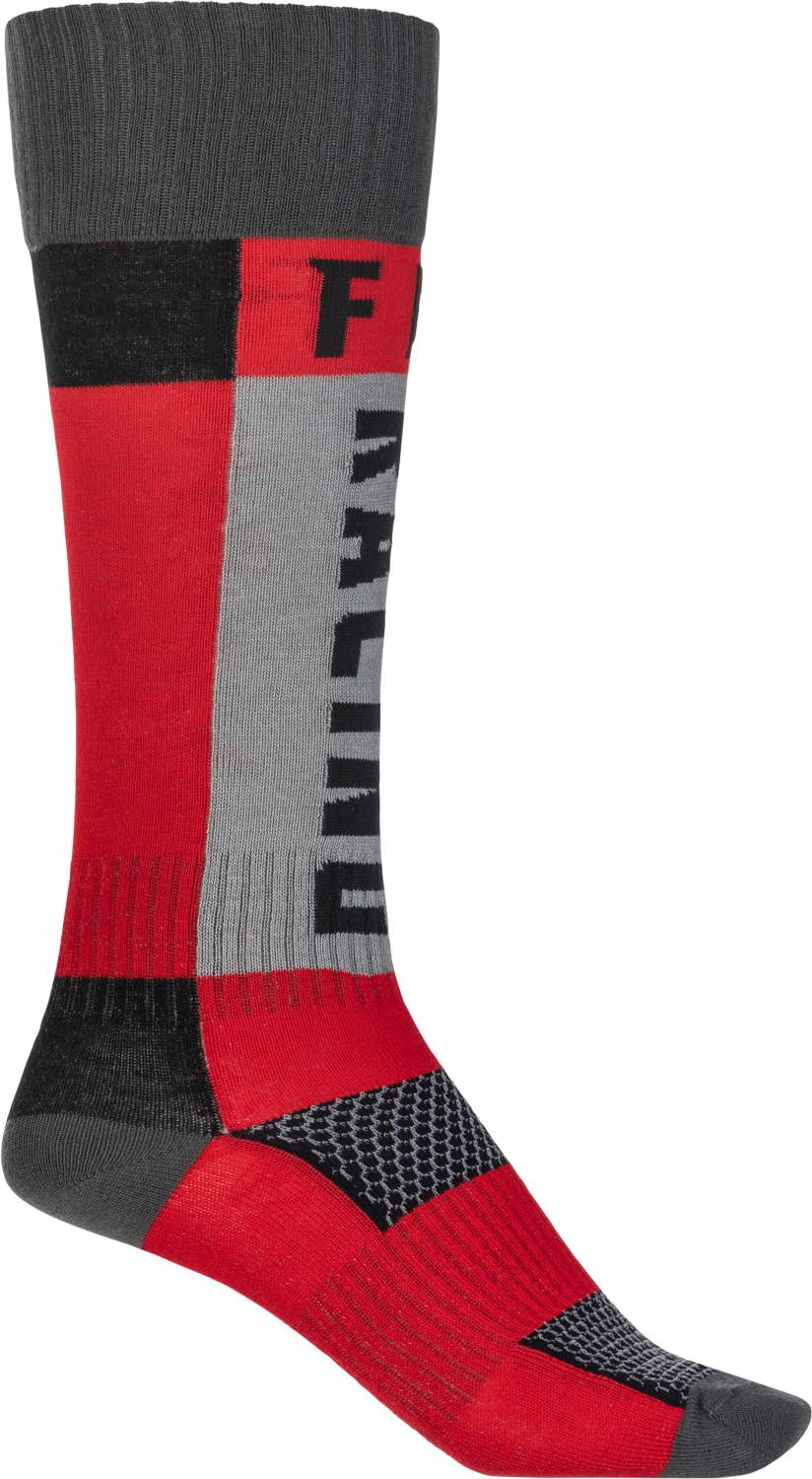 Mx Socks Thick Red/Grey Lg/Xl
