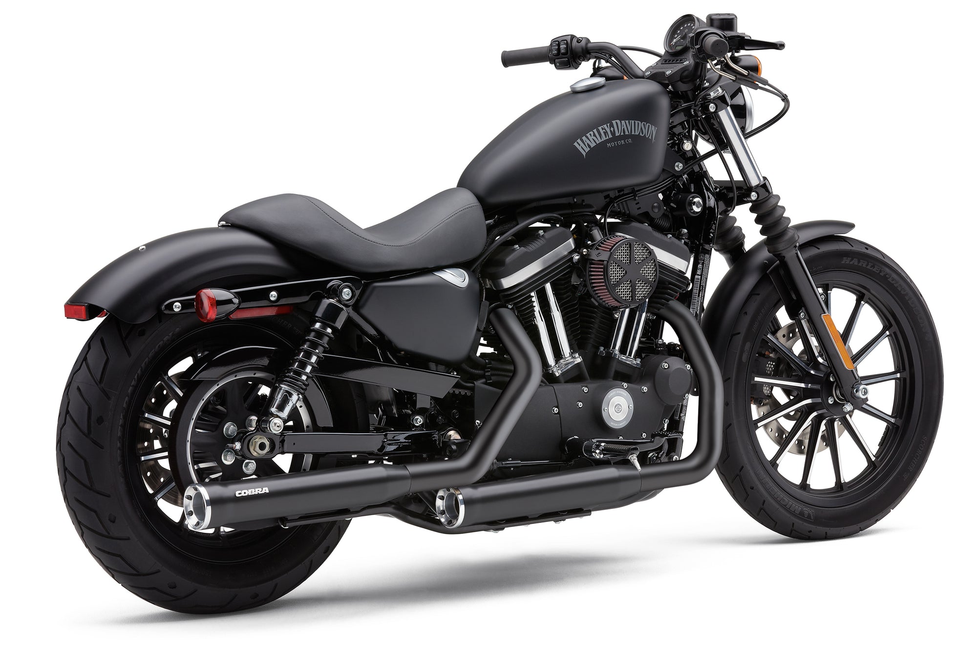 3" Rpt Slip Ons Black Sportster 14 22