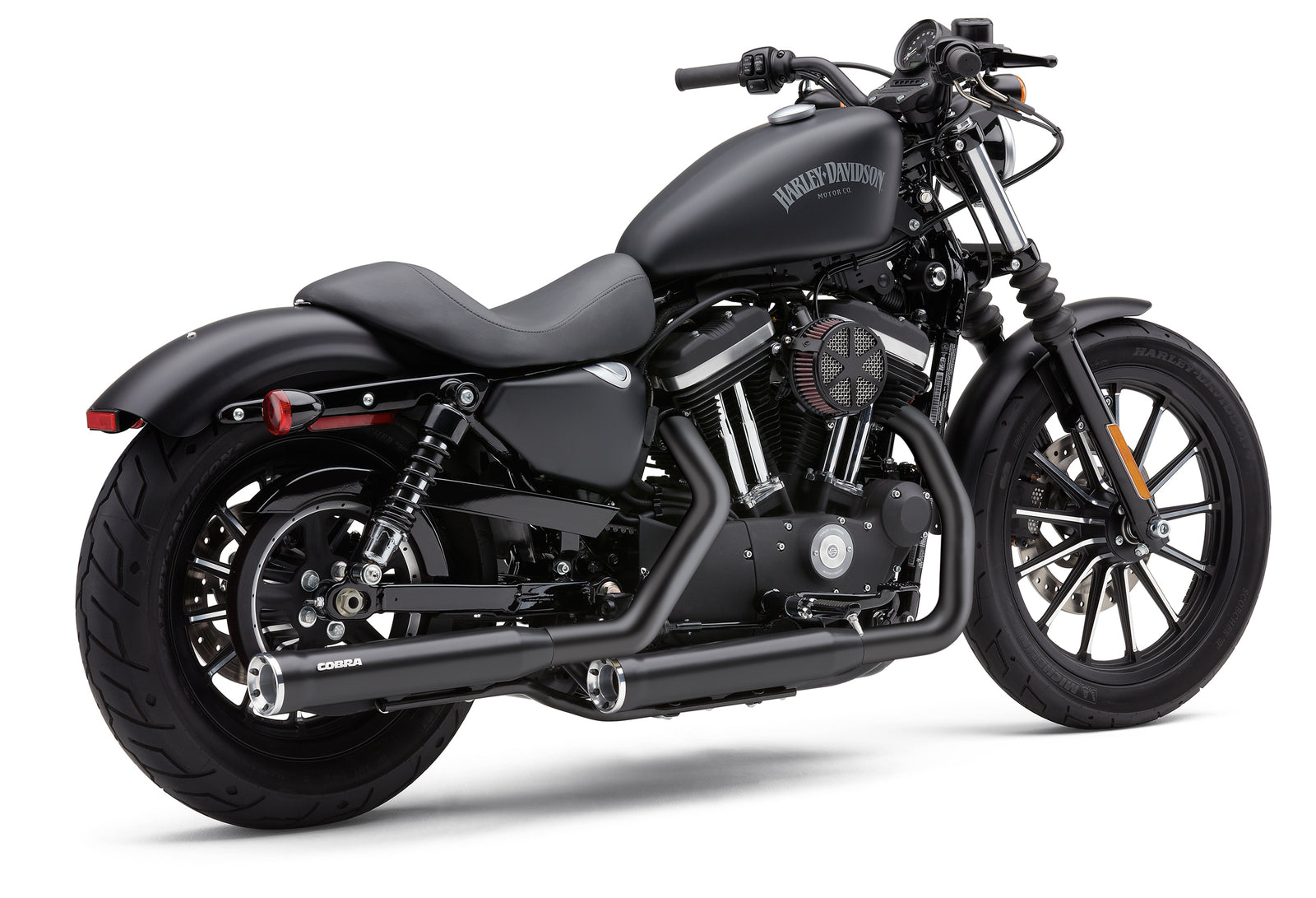 3" Rpt Slip Ons Black Sportster 04 13